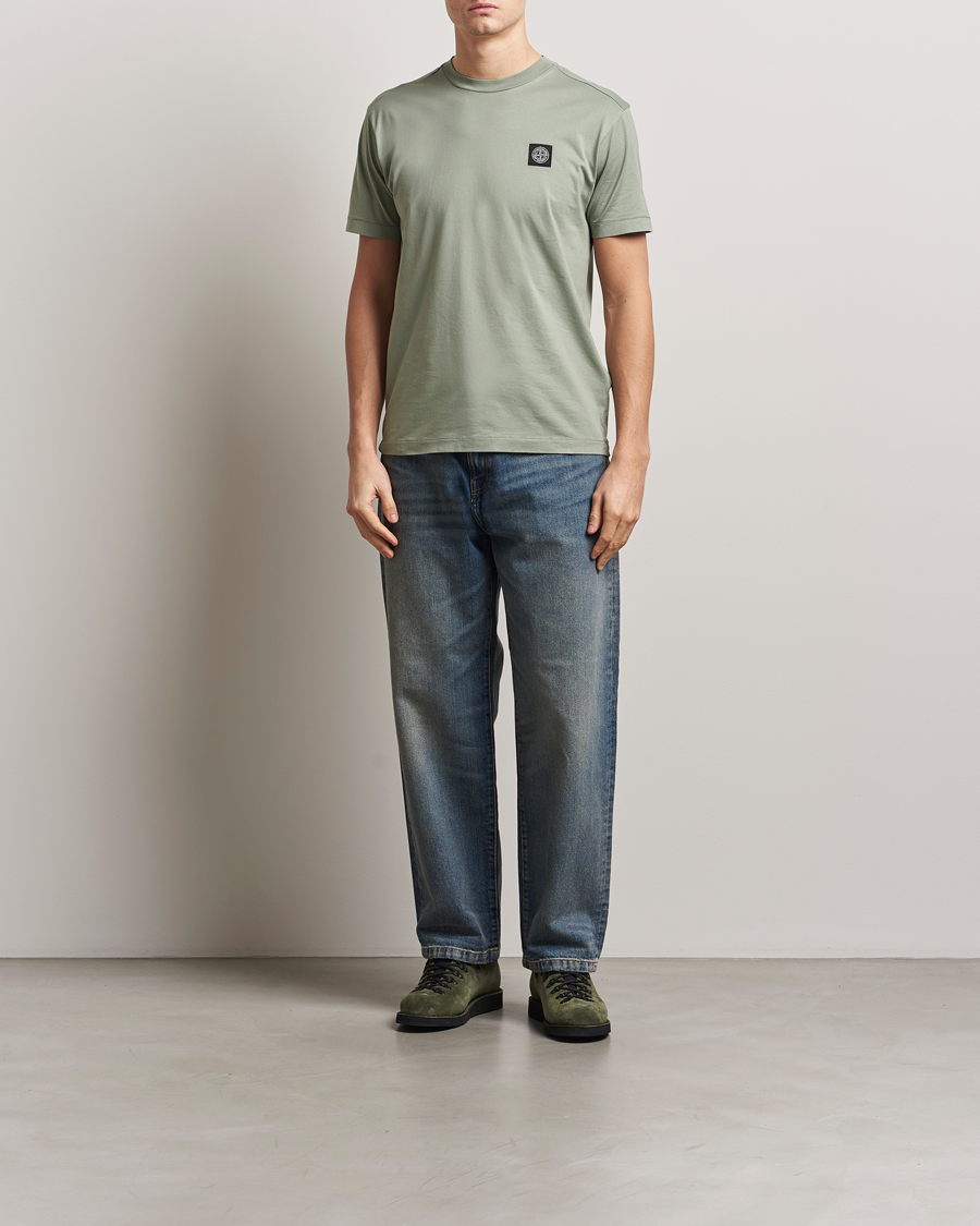 Men | T-Shirts | Stone Island | Garment Dyed Cotton Jersey T-Shirt Sage