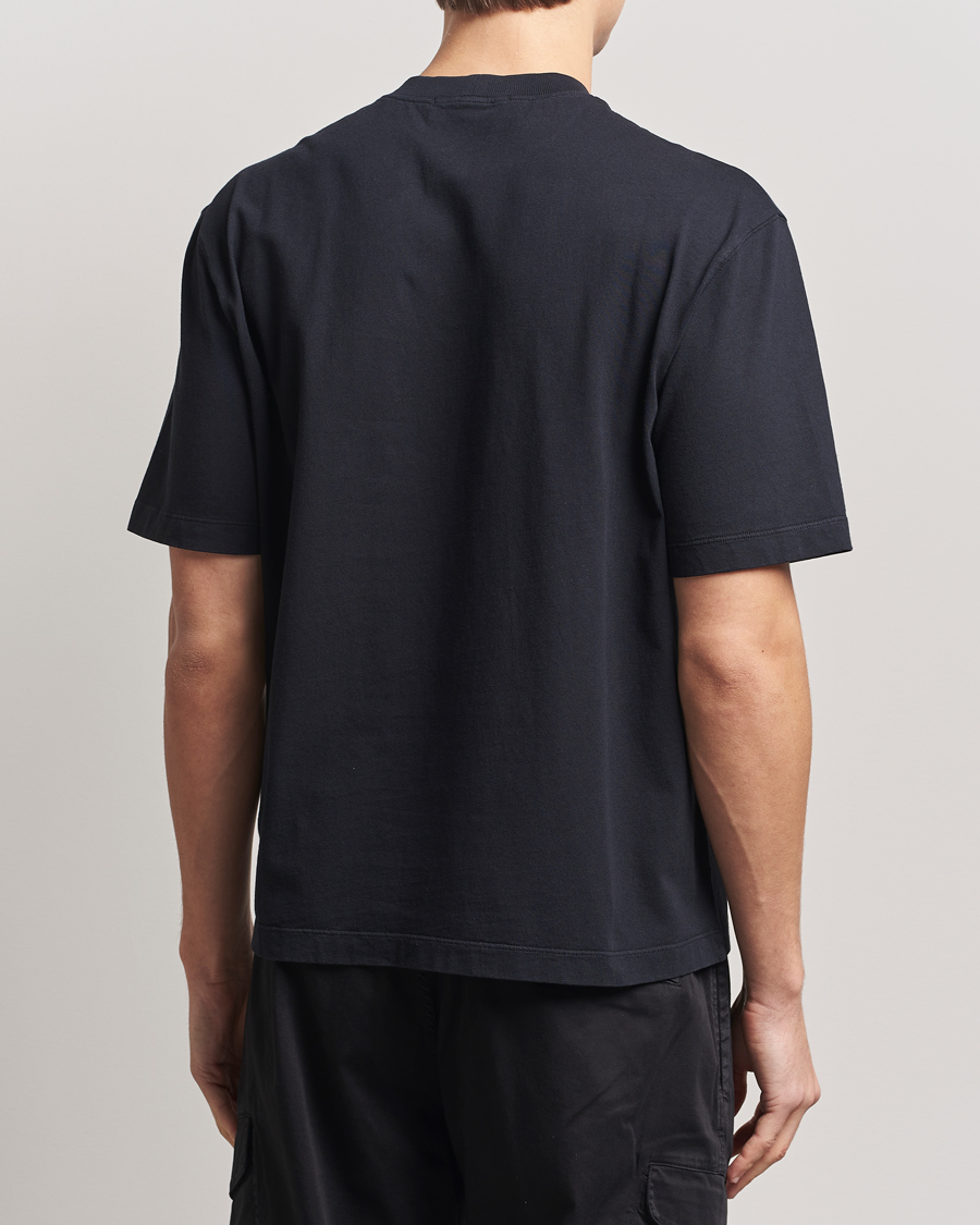 Men | T-Shirts | Stone Island | Combed Organic Cotton T-Shirt Black