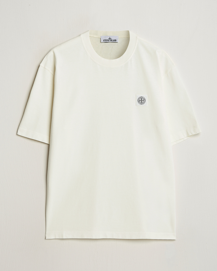 Men | T-Shirts | Stone Island | Combed Organic Cotton T-Shirt Ivory