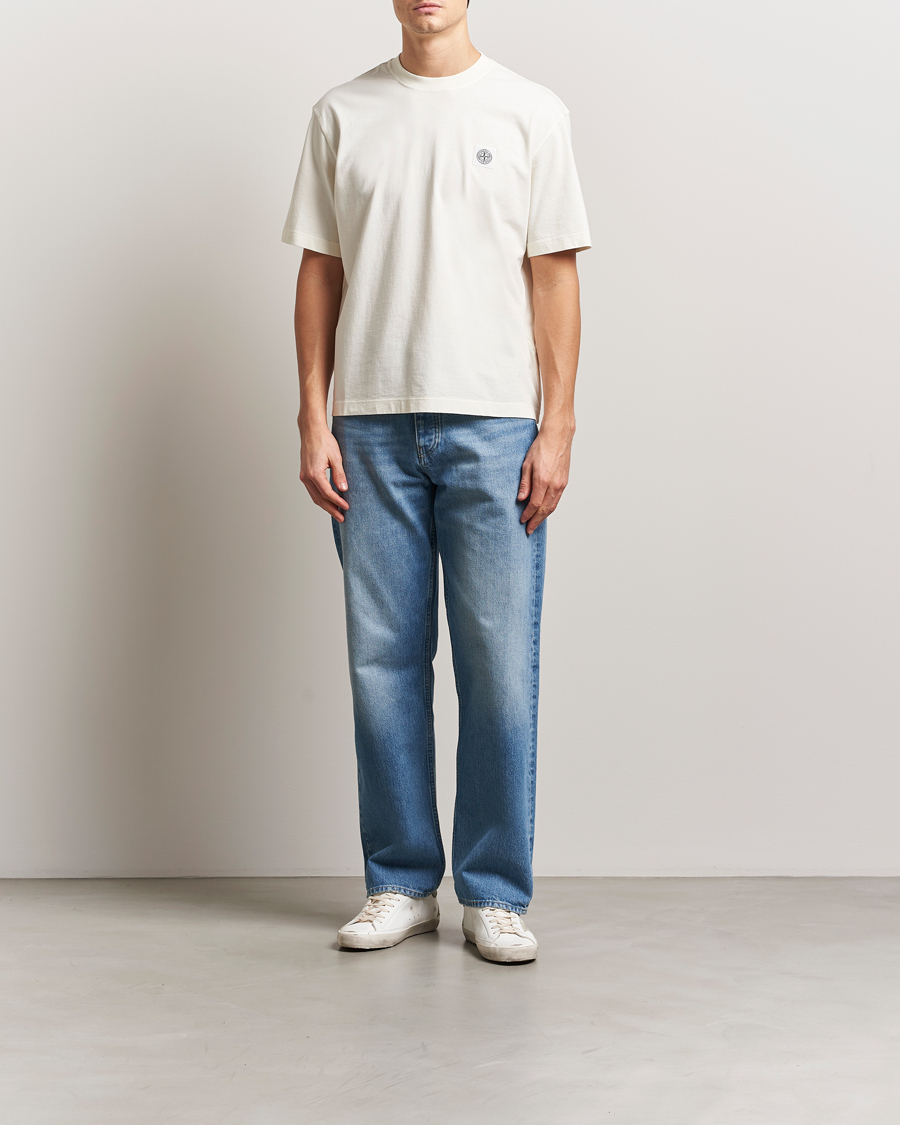 Men | T-Shirts | Stone Island | Combed Organic Cotton T-Shirt Ivory
