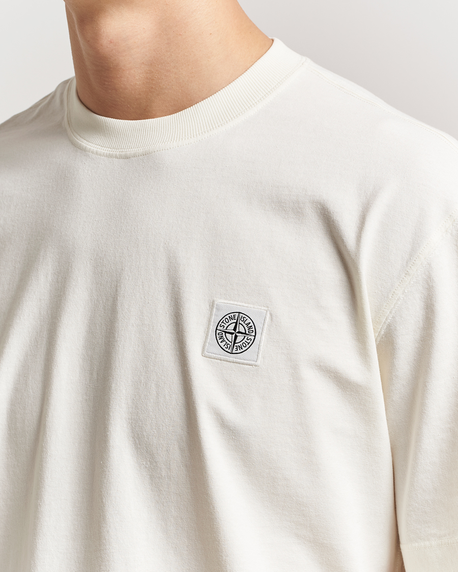 Men | T-Shirts | Stone Island | Combed Organic Cotton T-Shirt Ivory
