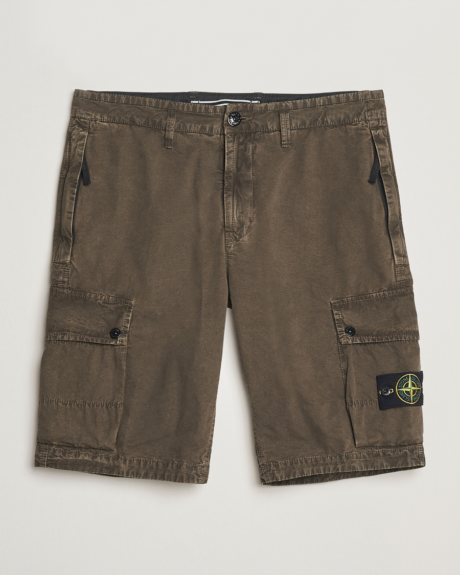 Men | Shorts | Stone Island | Brushed Cotton Canvas Cargo Shorts Military Green