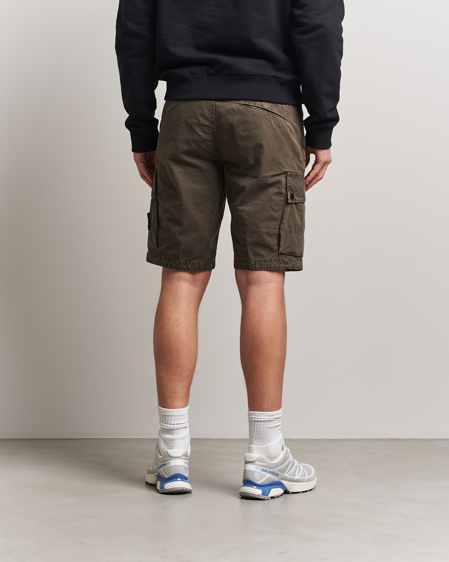 Men | Shorts | Stone Island | Brushed Cotton Canvas Cargo Shorts Military Green