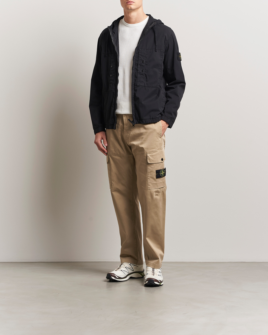 Men | Trousers | Stone Island | Regular Fit Cotton Stretch Cargo Pants Biscuit