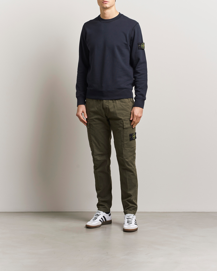 Men | Trousers | Stone Island | Stretch Twill Cargo Pants Military Green