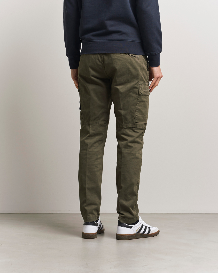 Men | Trousers | Stone Island | Stretch Twill Cargo Pants Military Green