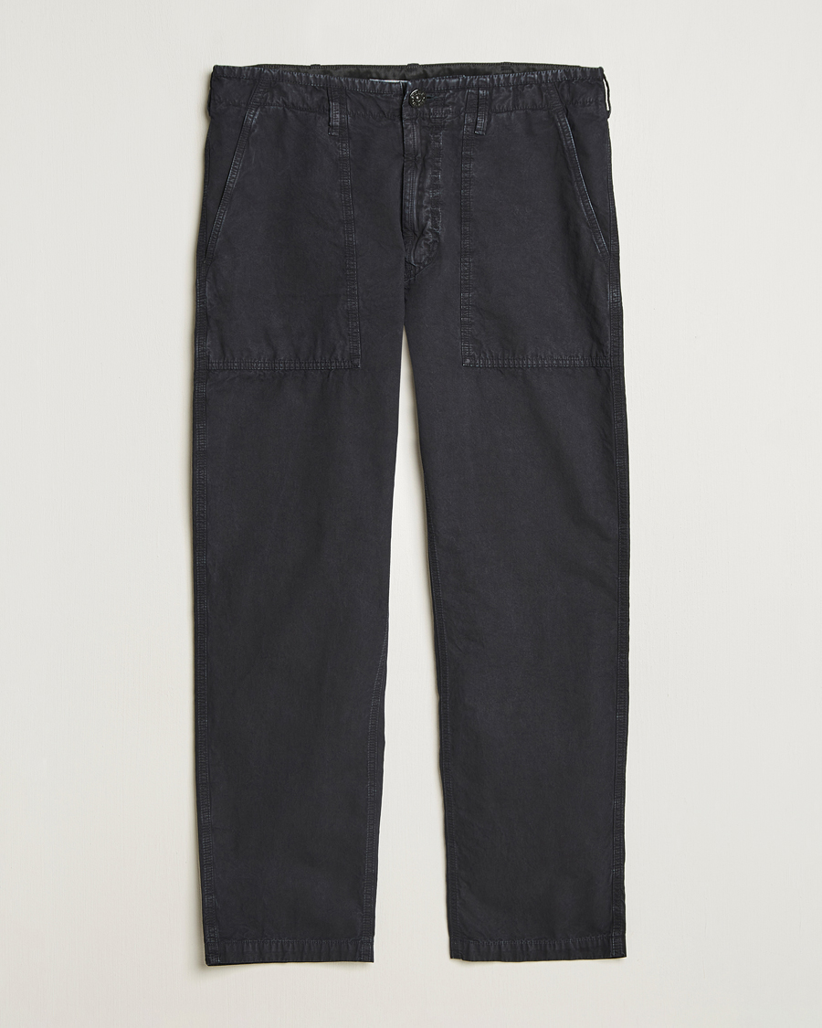 Men | Trousers | Stone Island | Brushed Cotton Canvas Fatigue Pants Navy Blue