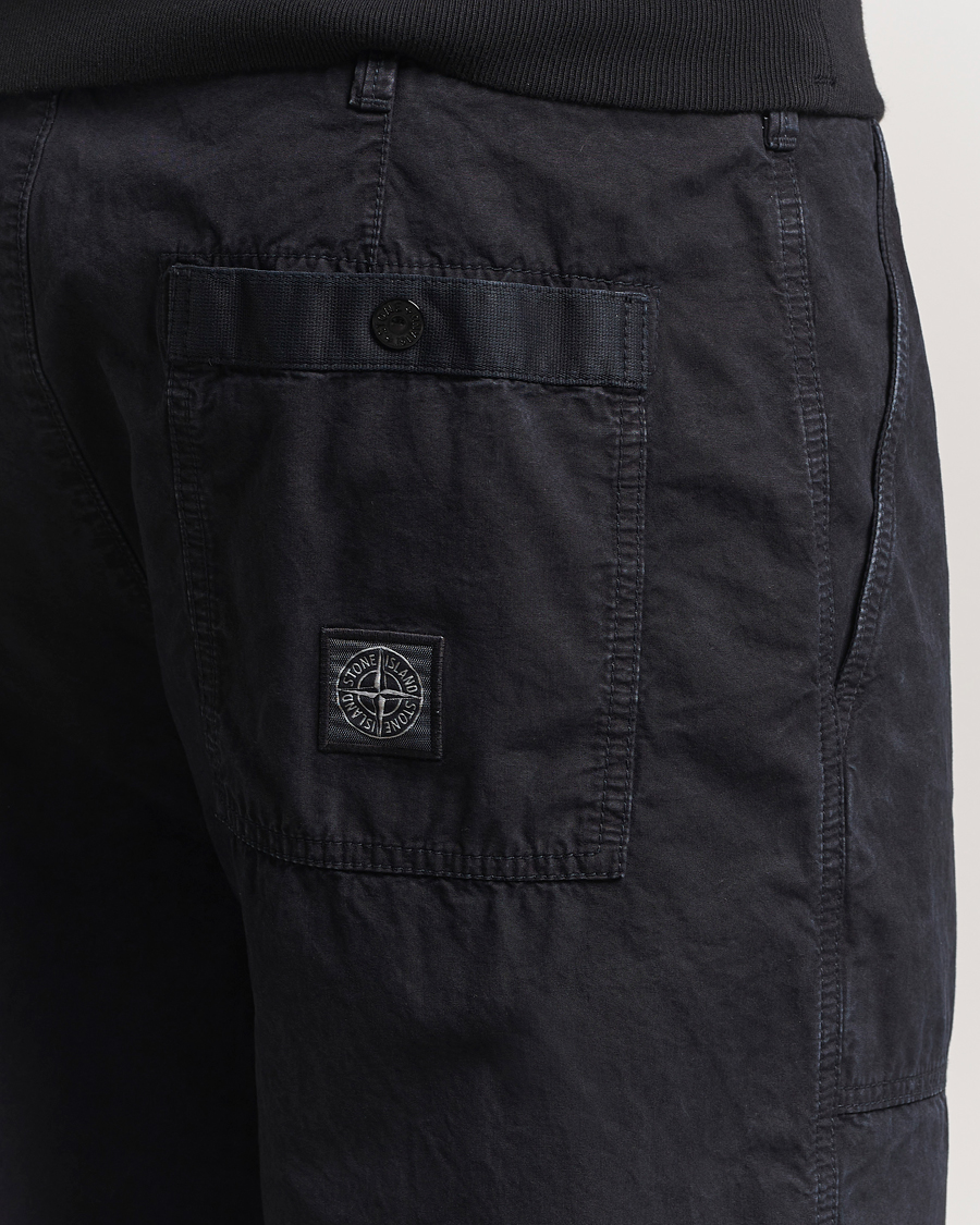 Men | Trousers | Stone Island | Brushed Cotton Canvas Fatigue Pants Navy Blue