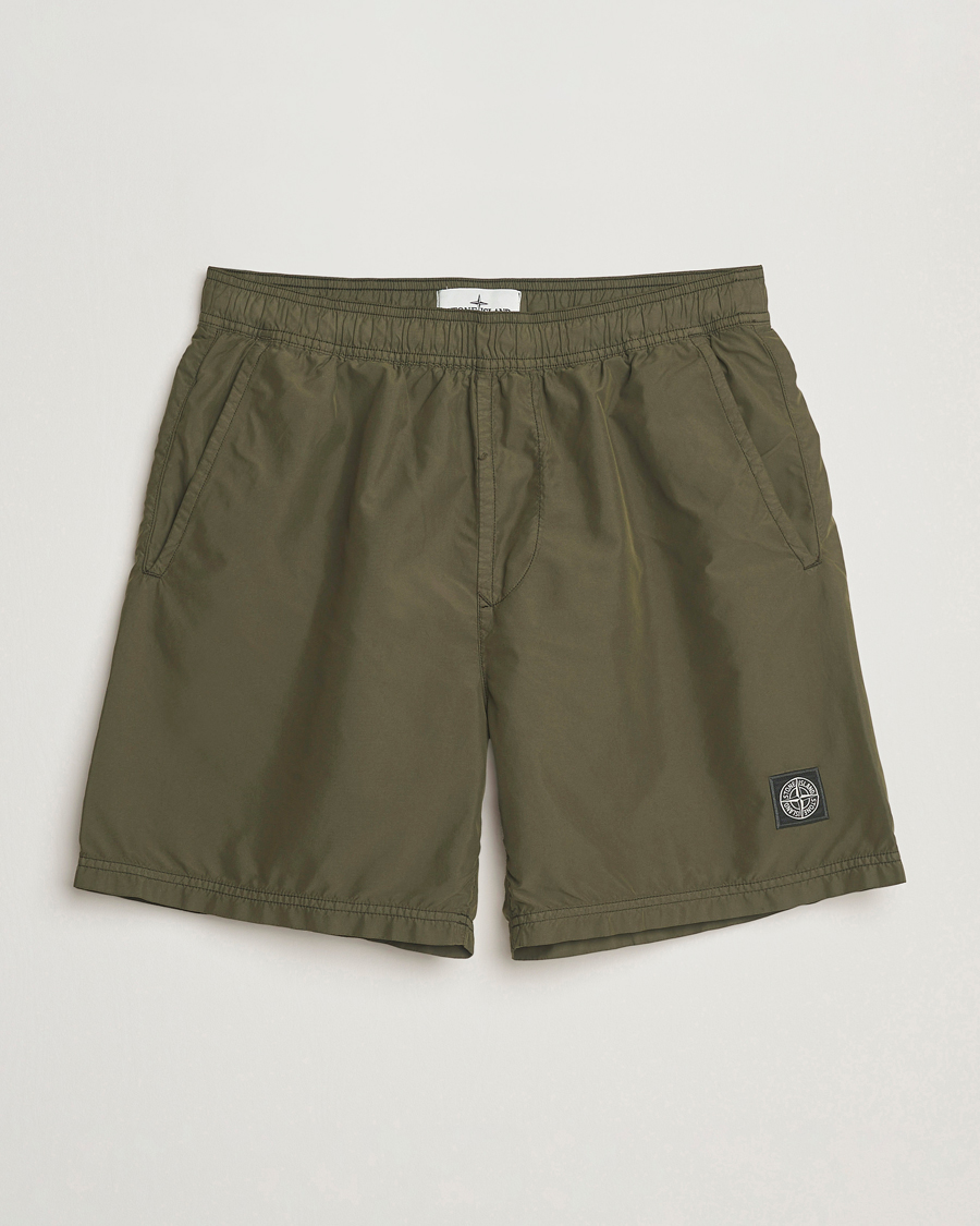 Men | Swimwear | Stone Island | Brushed Nylon Swimshorts Military Green