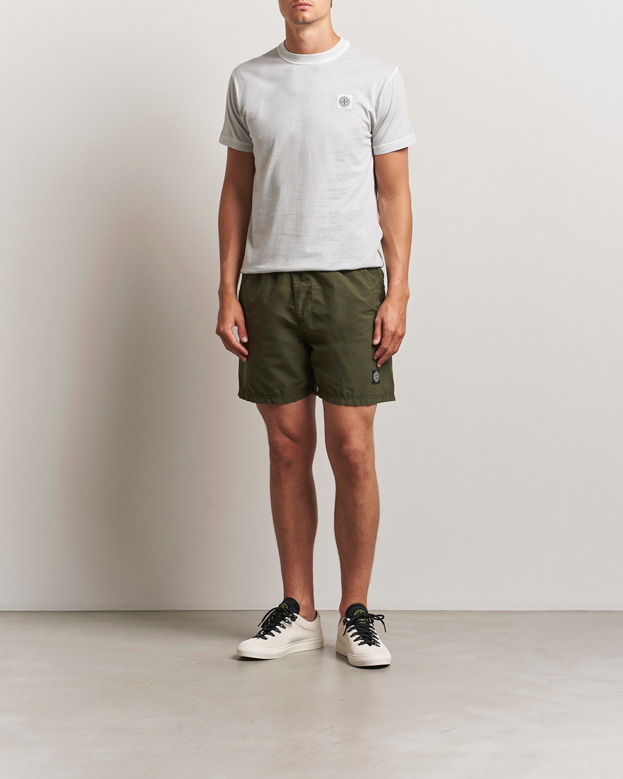 Men | Swimwear | Stone Island | Brushed Nylon Swimshorts Military Green