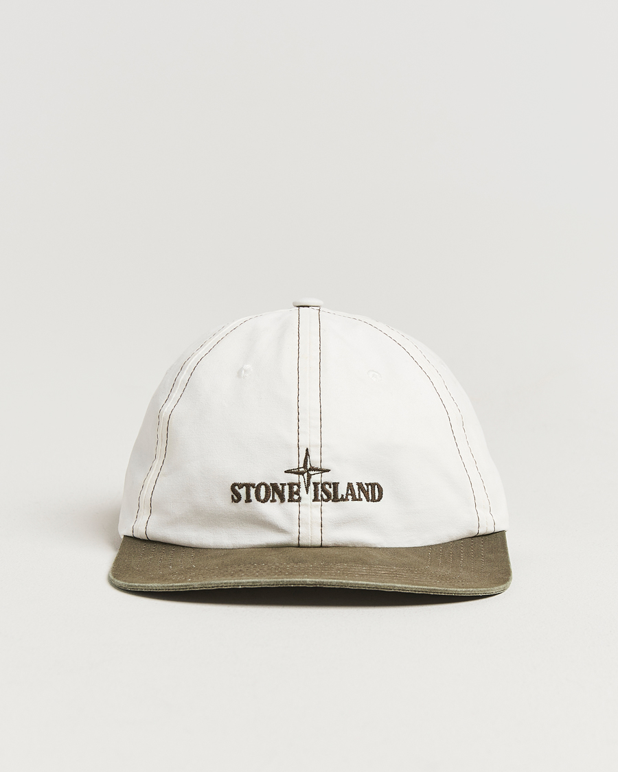 Men | Hats & Caps | Stone Island | Tela Resinata Block Colour Cap Military Green