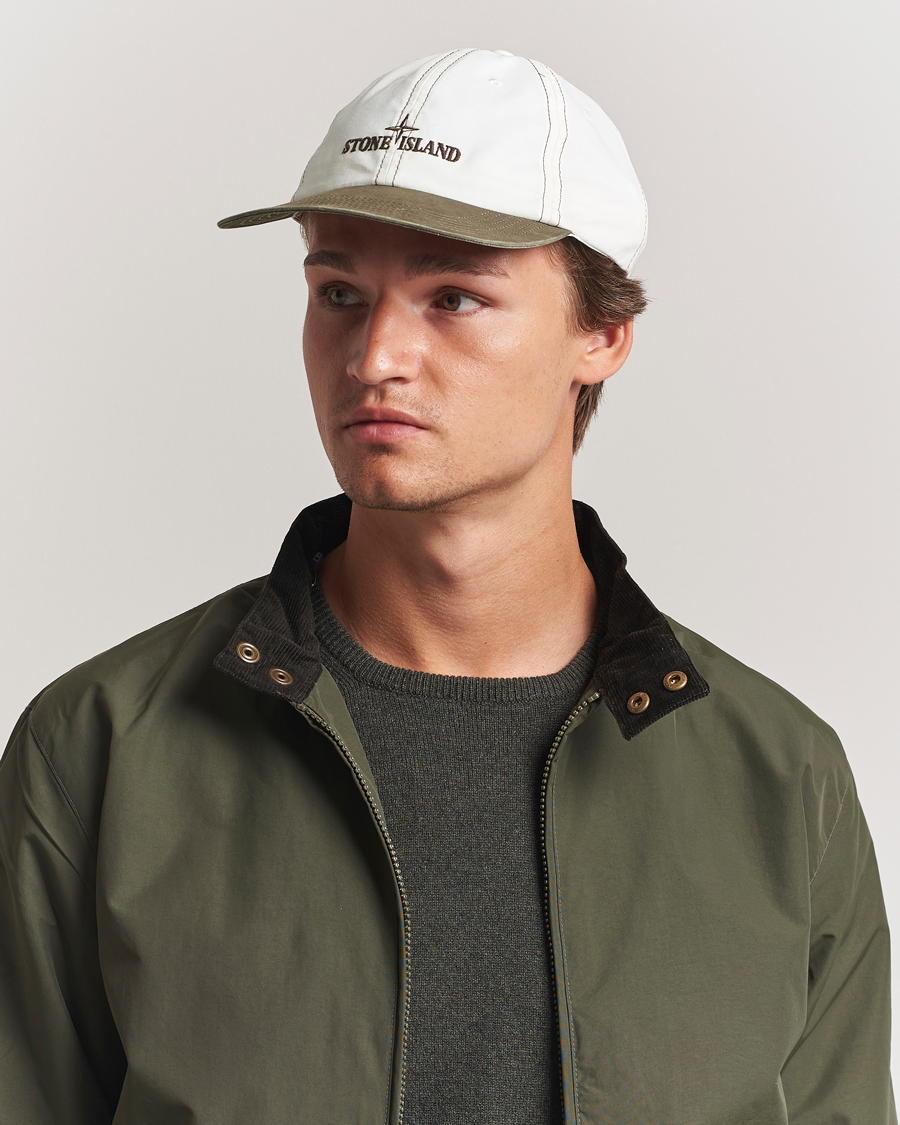 Men | Hats & Caps | Stone Island | Tela Resinata Block Colour Cap Military Green