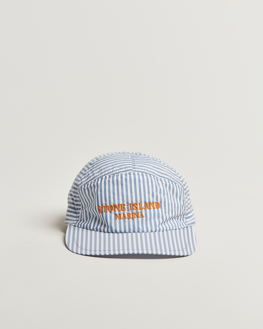 Men | Hats & Caps | Stone Island | Marina Striped Cap Blue Marine