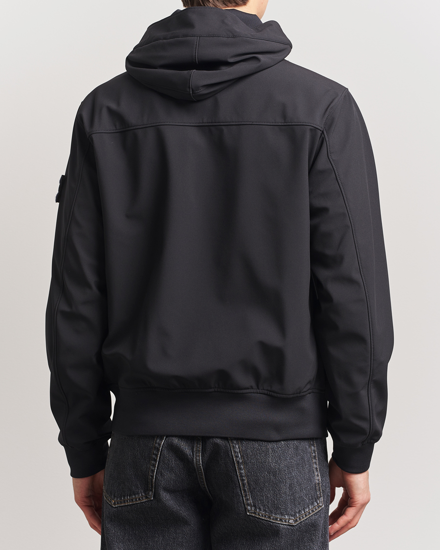 Men | Coats & Jackets | Stone Island | Soft Shell Hooded Jacket Black