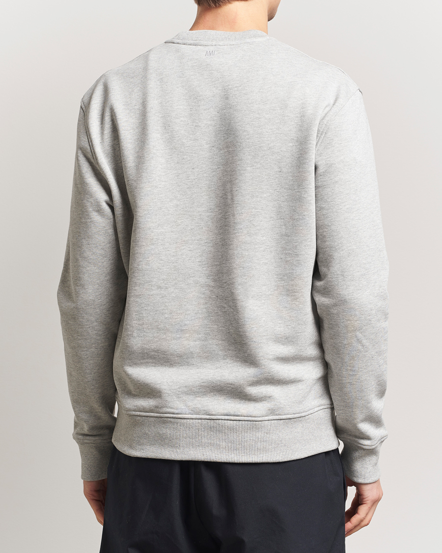 Men | Sweaters & Knitwear | AMI | Heart Logo Sweatshirt Heather Ash Grey