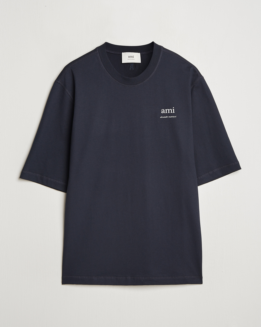 Men | T-Shirts | AMI | Logo T-Shirt Navy Blue
