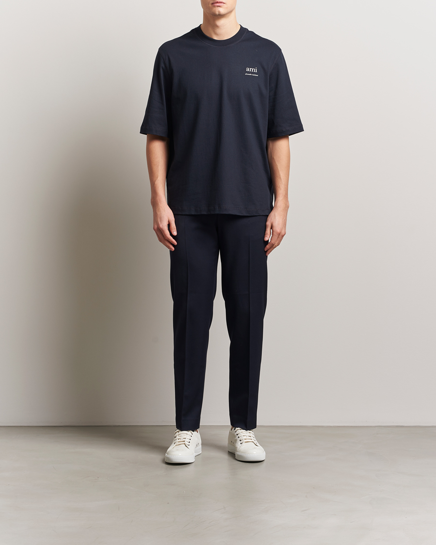 Men | T-Shirts | AMI | Logo T-Shirt Navy Blue