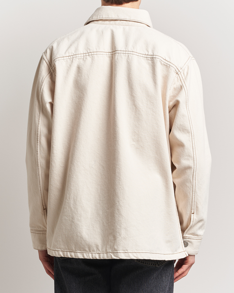 Men | Coats & Jackets | AMI | Patch Embroidered Overshirt White Cream