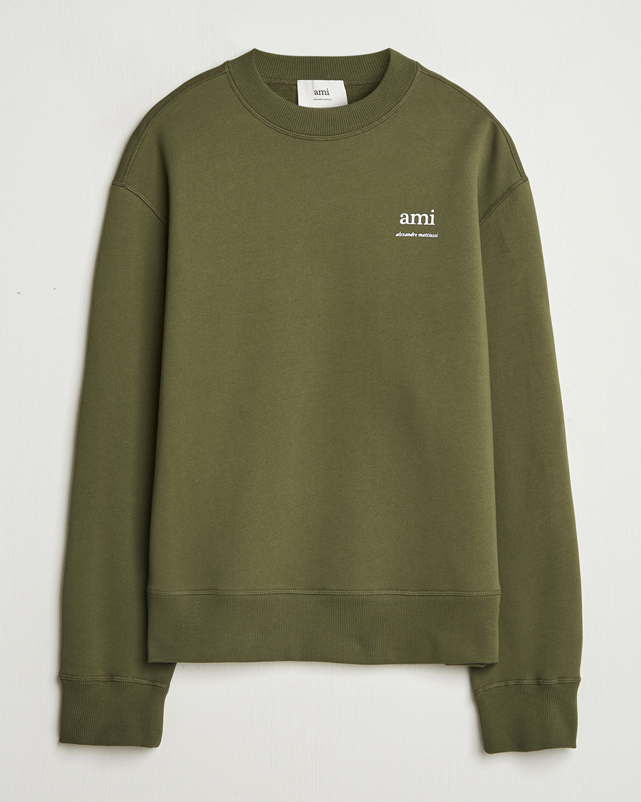 Men | Sweaters & Knitwear | AMI | Logo Sweatshirt Loden