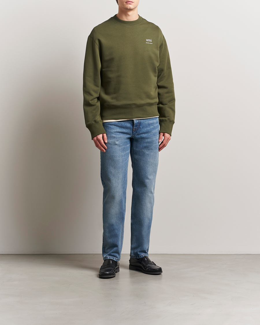 Men | Sweaters & Knitwear | AMI | Logo Sweatshirt Loden