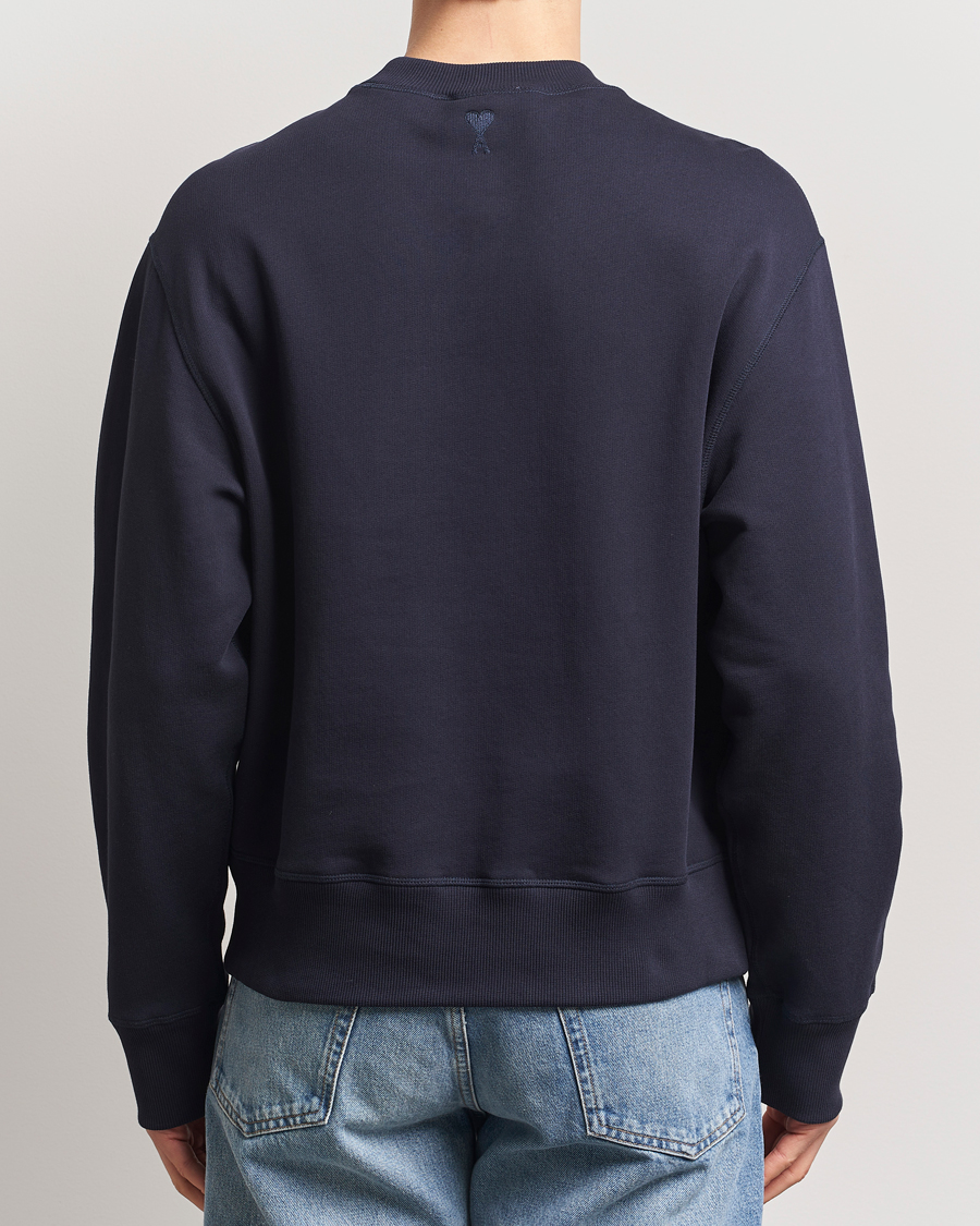 Men | Sweaters & Knitwear | AMI | Logo Sweatshirt Navy Blue