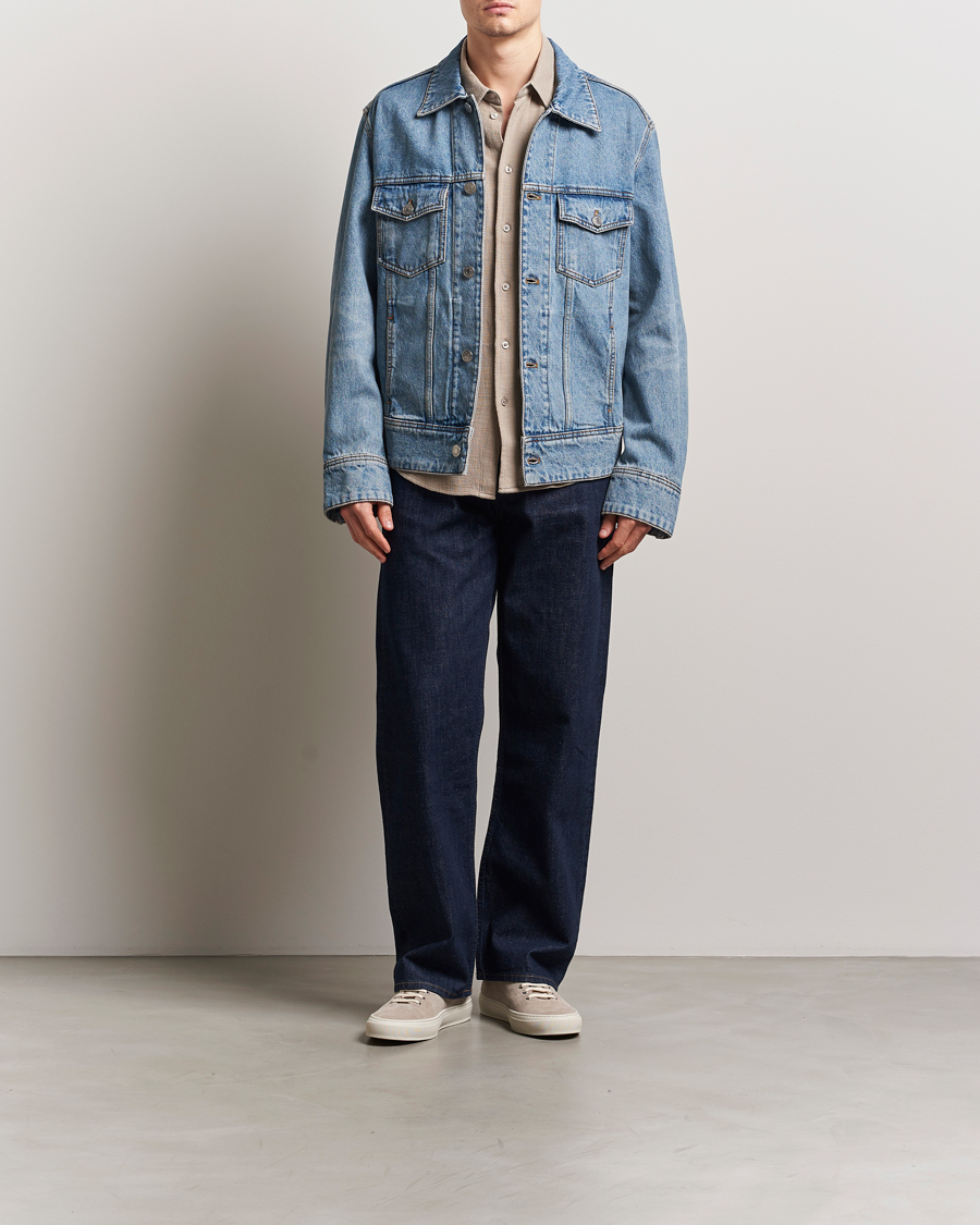 Men | Coats & Jackets | AMI | Paris Trucker Jacket Used Blue