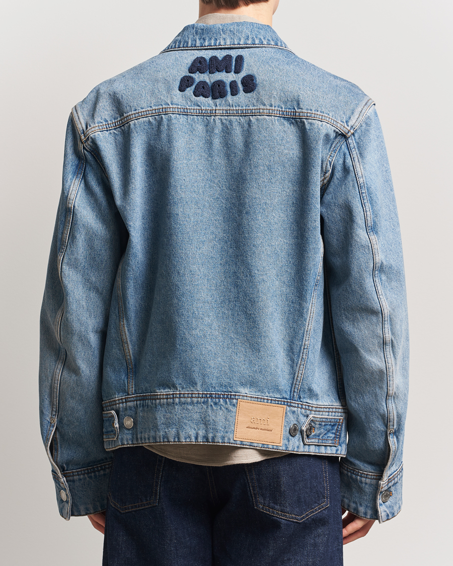 Men | Coats & Jackets | AMI | Paris Trucker Jacket Used Blue