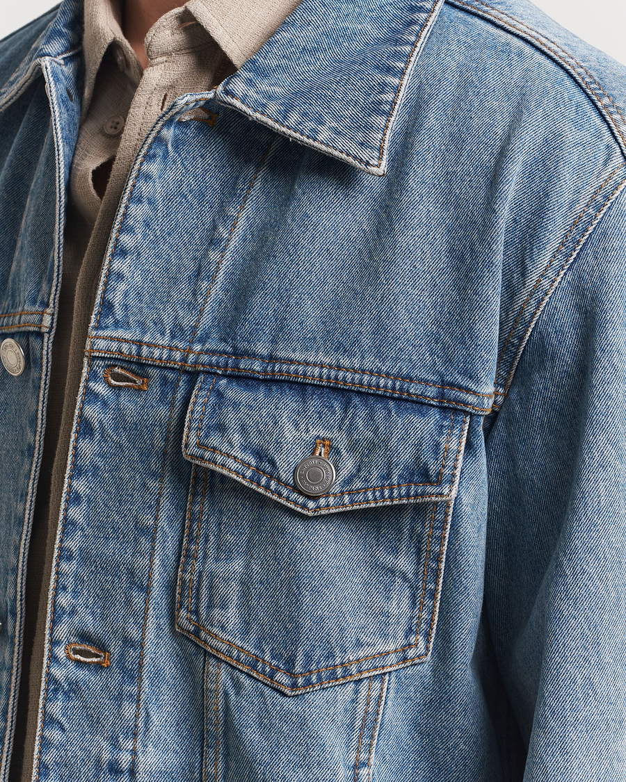 Men | Coats & Jackets | AMI | Paris Trucker Jacket Used Blue