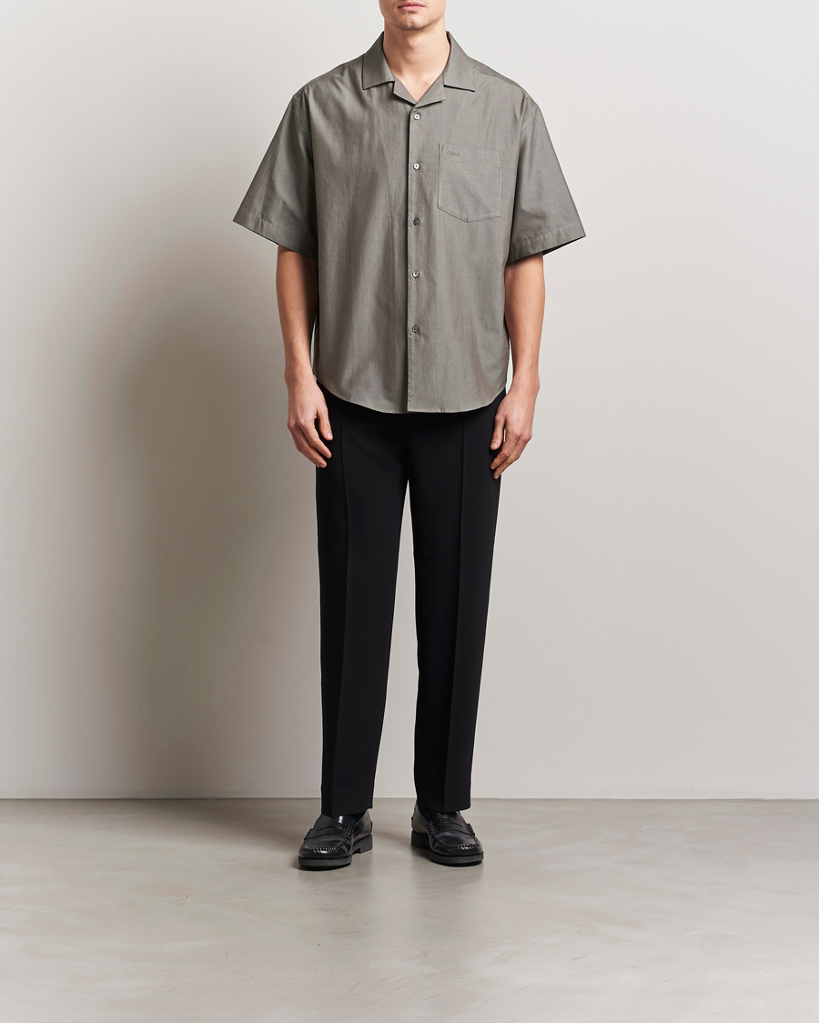 Men | Shirts | AMI | Short Sleeve Boxy Shirt Smoke Grey
