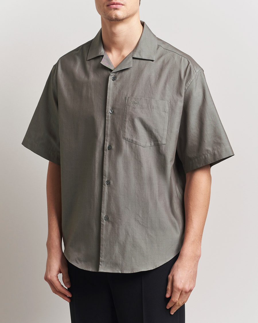 Men | Shirts | AMI | Short Sleeve Boxy Shirt Smoke Grey