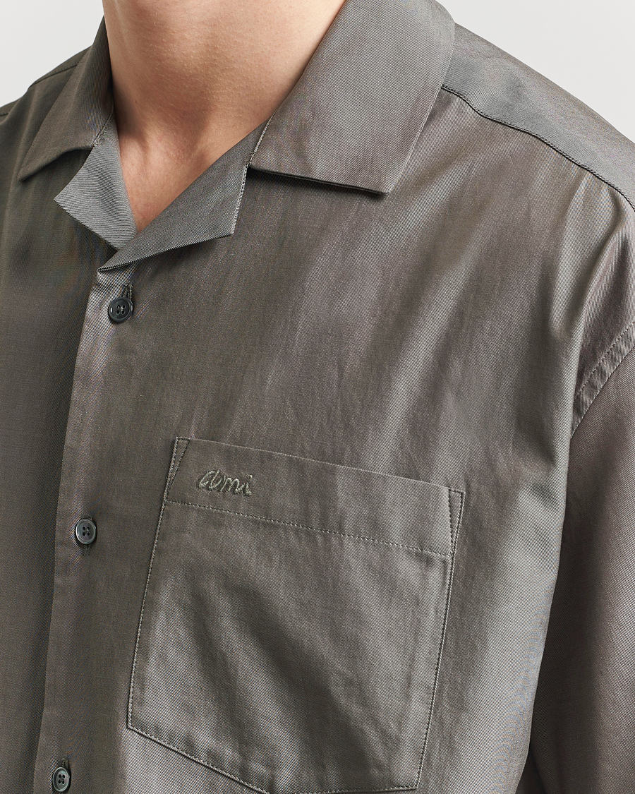 Men | Shirts | AMI | Short Sleeve Boxy Shirt Smoke Grey
