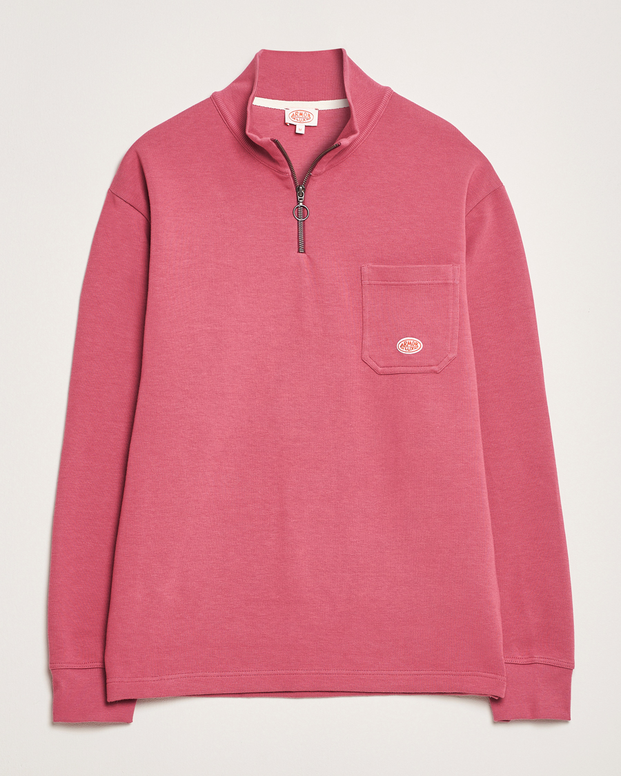 Men | Sweaters & Knitwear | Armor-lux | Camionneur Cotton Half Zip Sweater Malaga