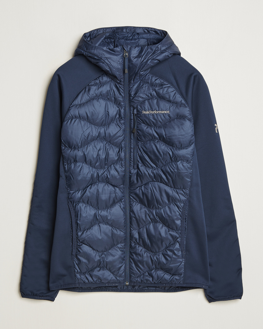 Men | Coats & Jackets | Peak Performance | Helium Down Hooded Hybrid Jacket Blue Shadow