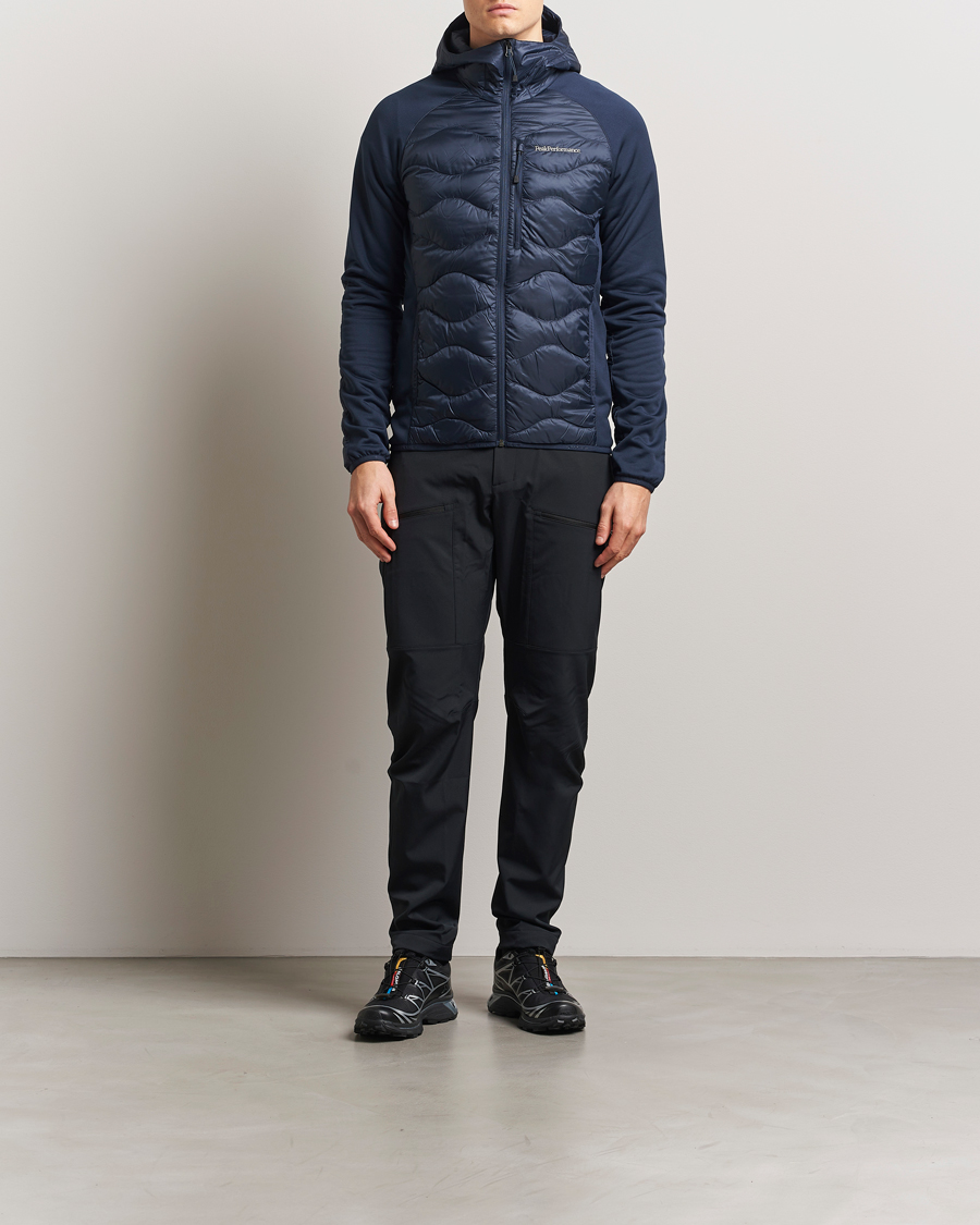 Men | Coats & Jackets | Peak Performance | Helium Down Hooded Hybrid Jacket Blue Shadow