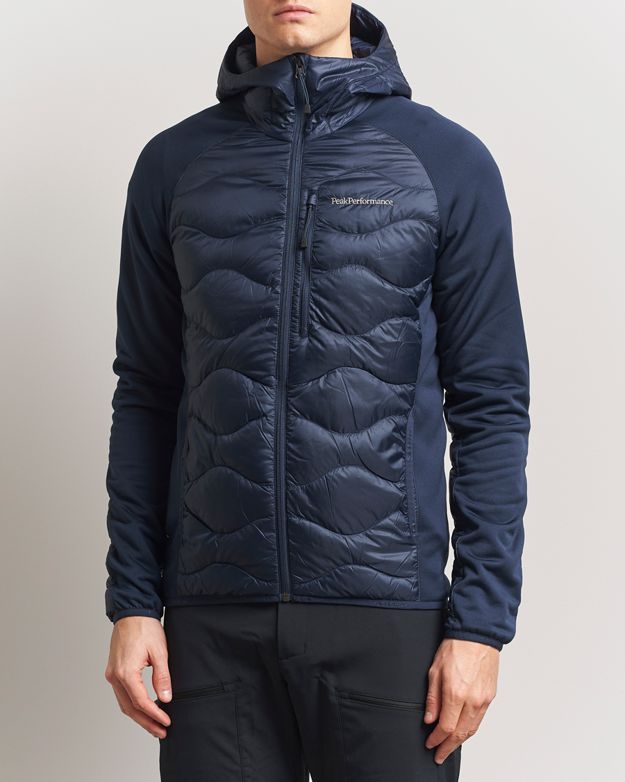 Men | Coats & Jackets | Peak Performance | Helium Down Hooded Hybrid Jacket Blue Shadow