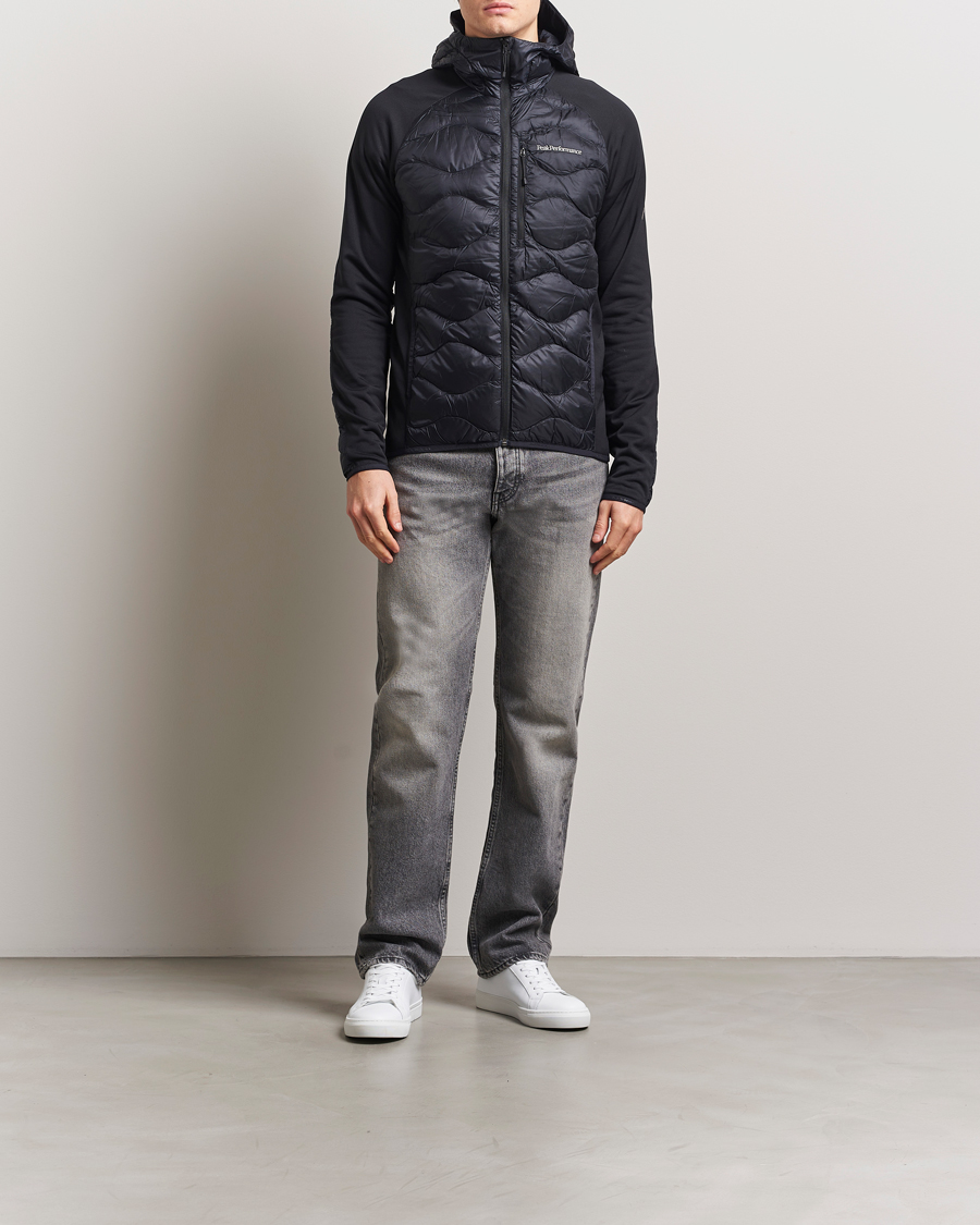 Men | Coats & Jackets | Peak Performance | Helium Down Hooded Hybrid Jacket Black