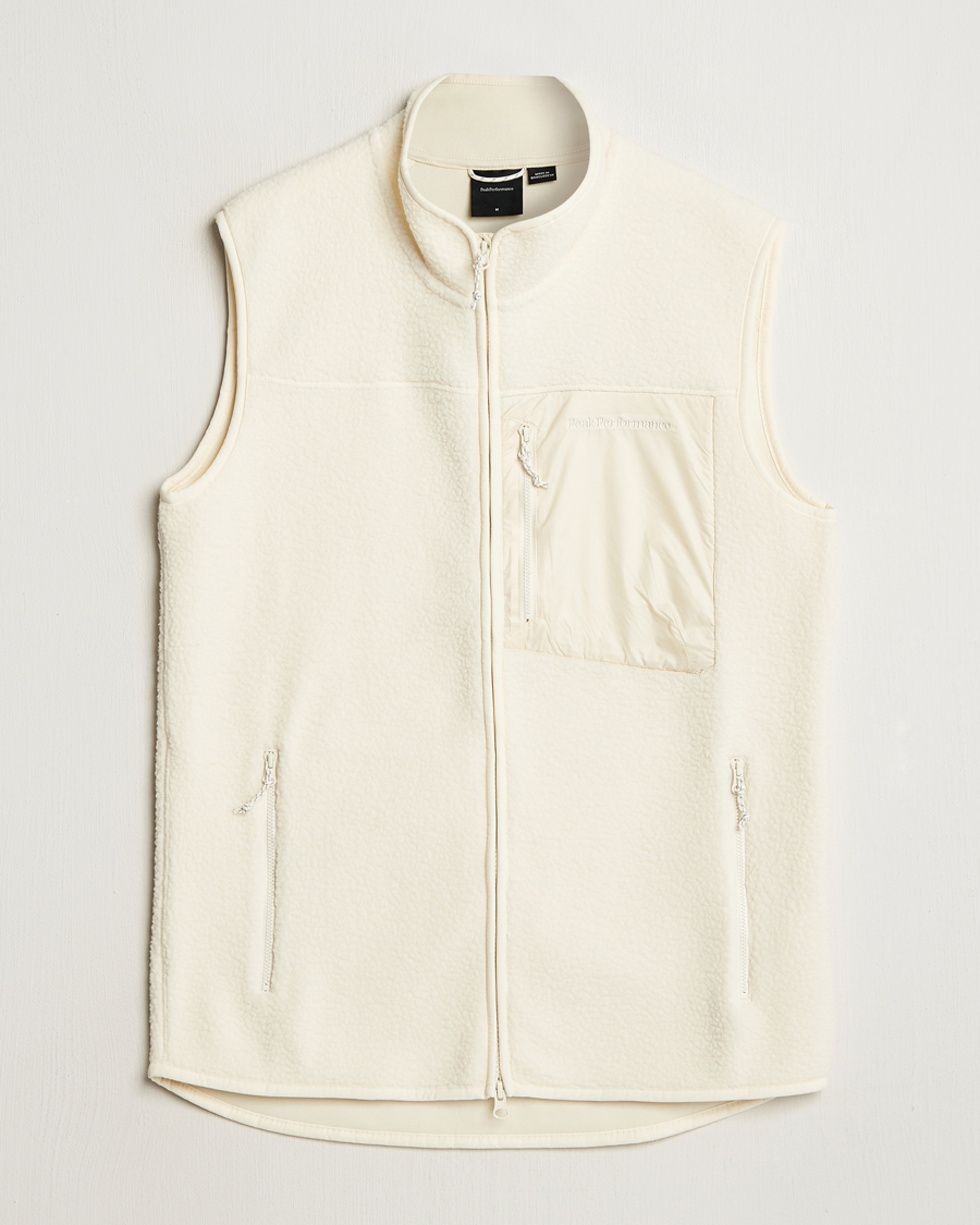 Men | Sweaters & Knitwear | Peak Performance | Pile Vest Vintage White
