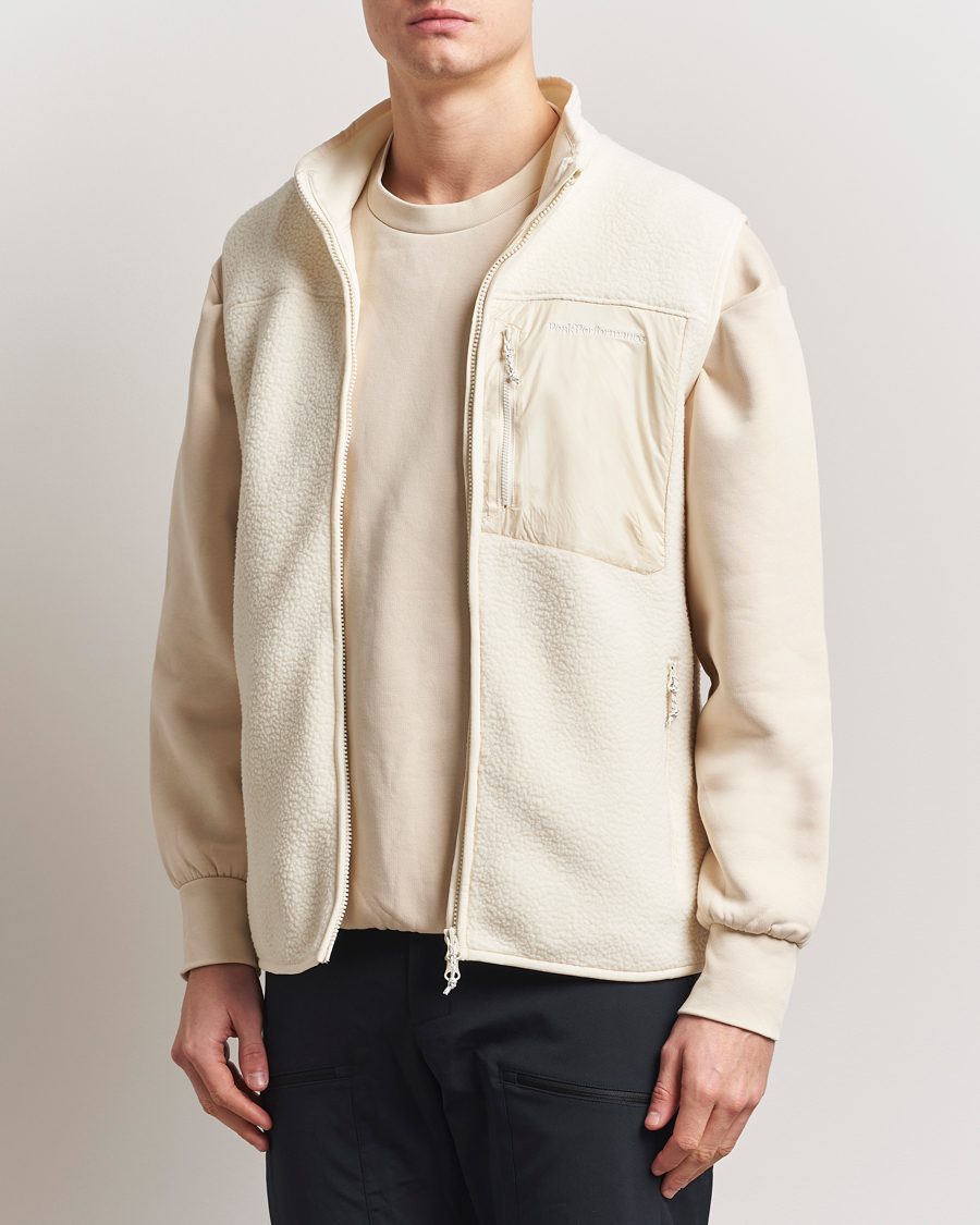 Men | Sweaters & Knitwear | Peak Performance | Pile Vest Vintage White
