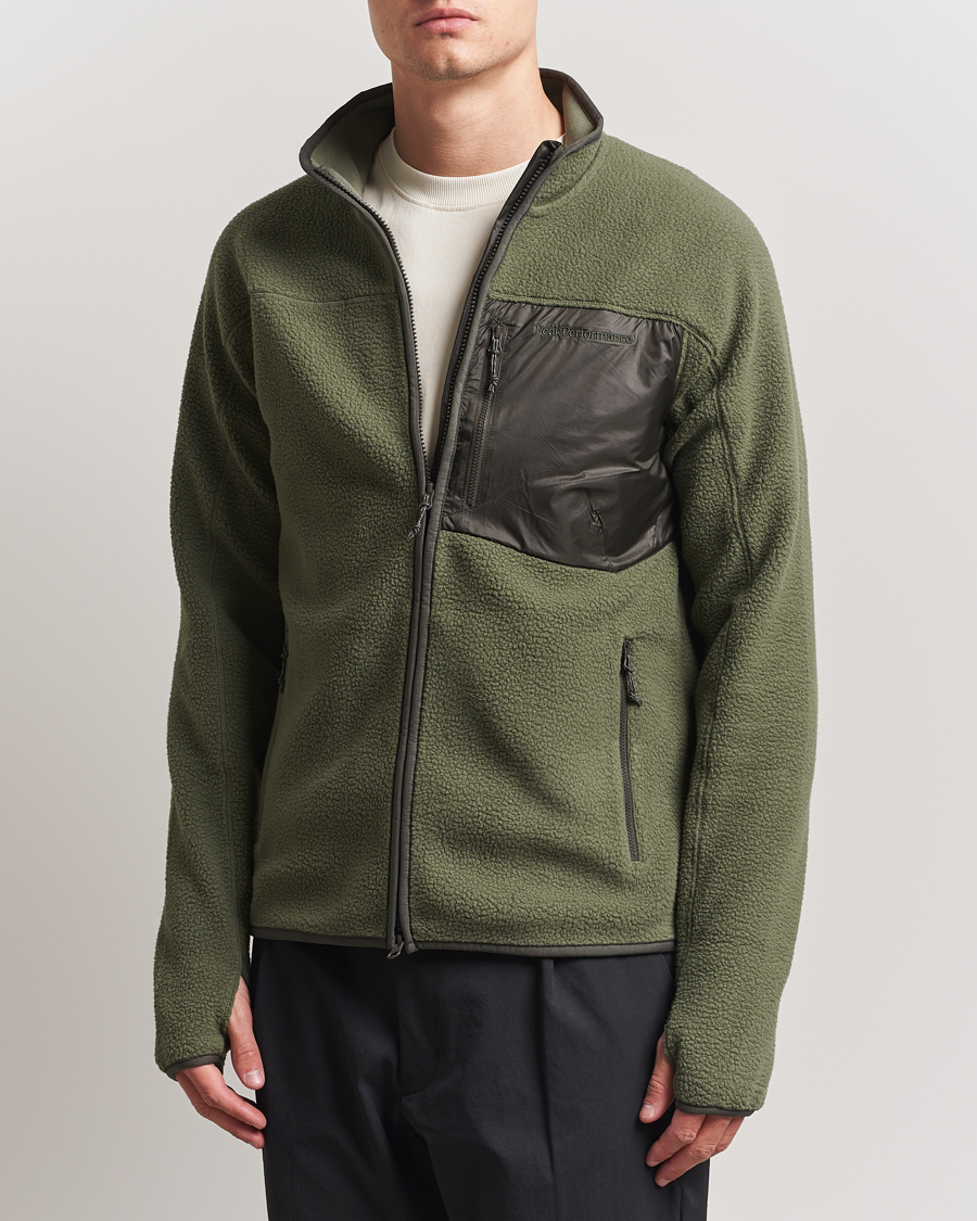 Men | Sweaters & Knitwear | Peak Performance | Pile Full Zip Pine Needle