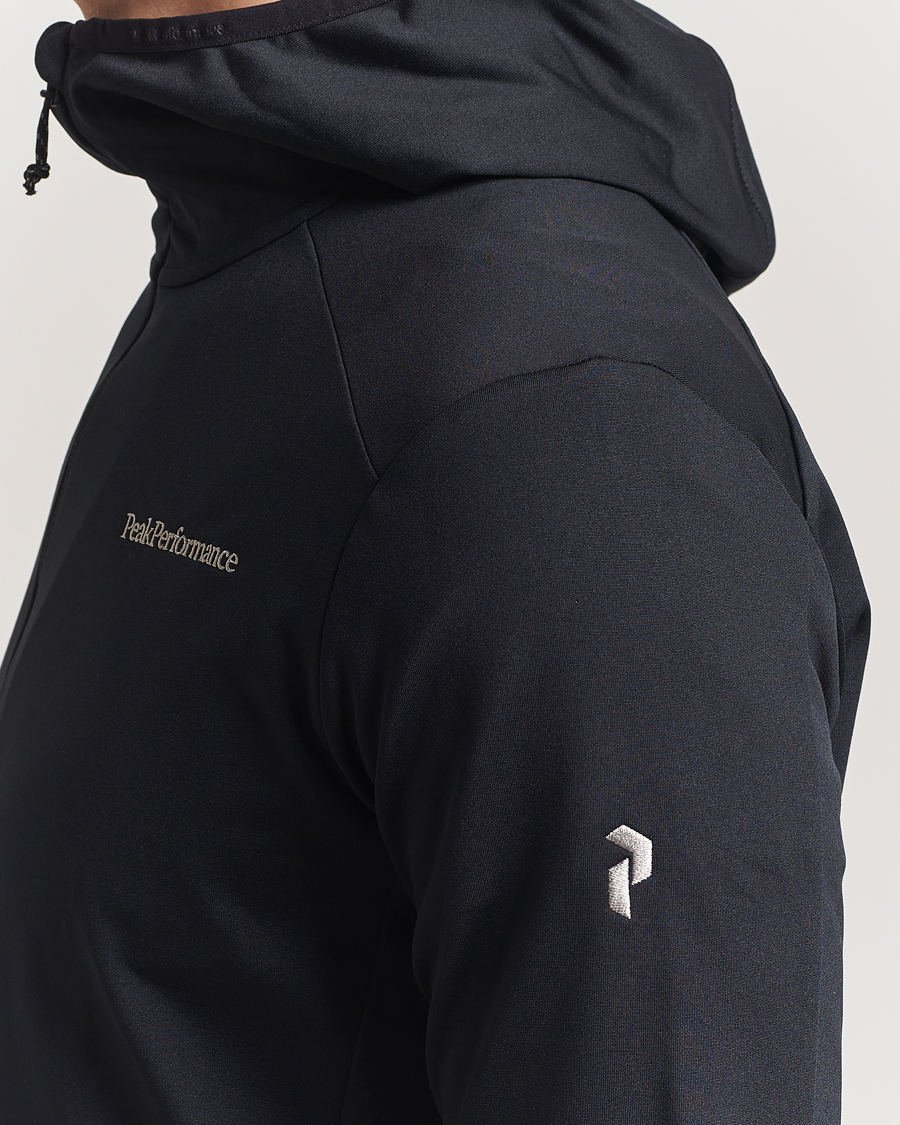 Men | Sweaters & Knitwear | Peak Performance | Light Hooded Full Zip Black