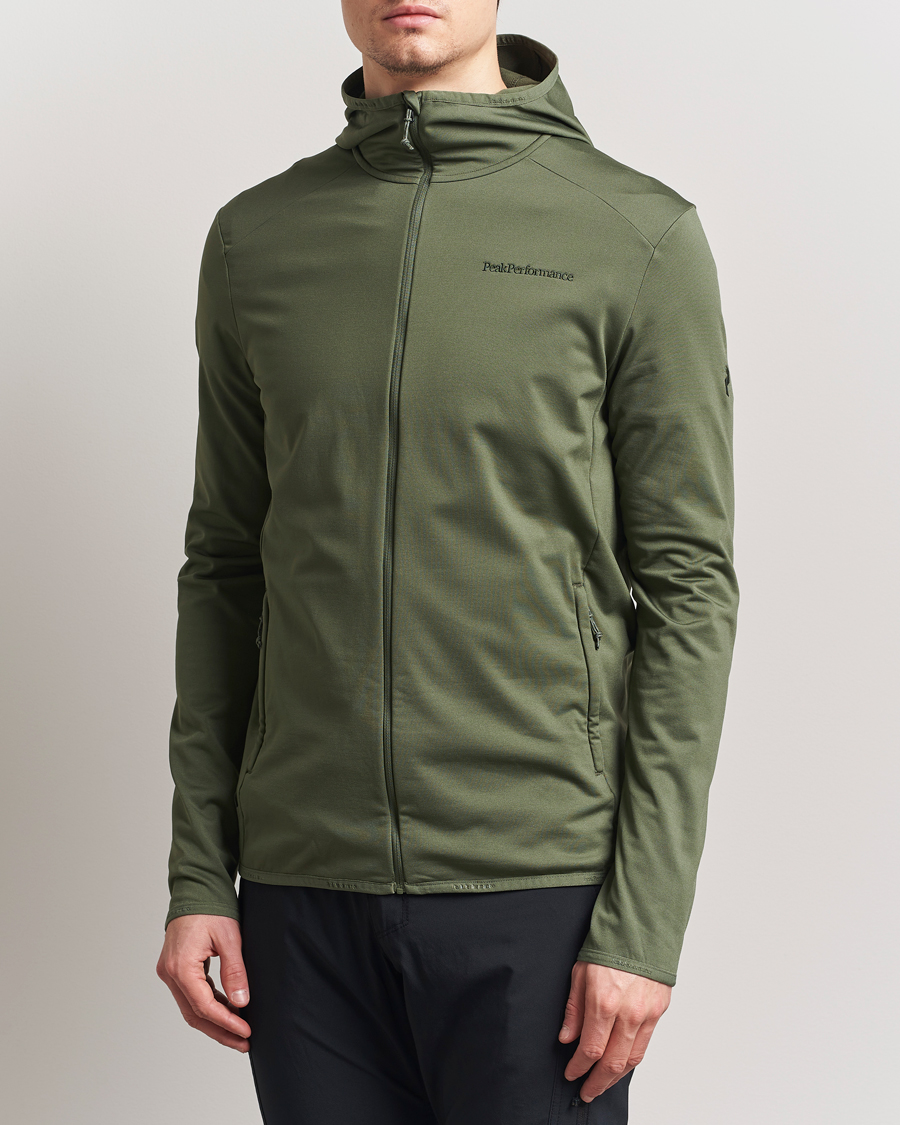 Men | Sweaters & Knitwear | Peak Performance | Light Hooded Full Zip Pine Needle