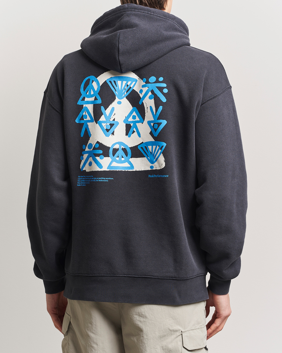 Men | Sweaters & Knitwear | Peak Performance | Graphic Hoodie Black