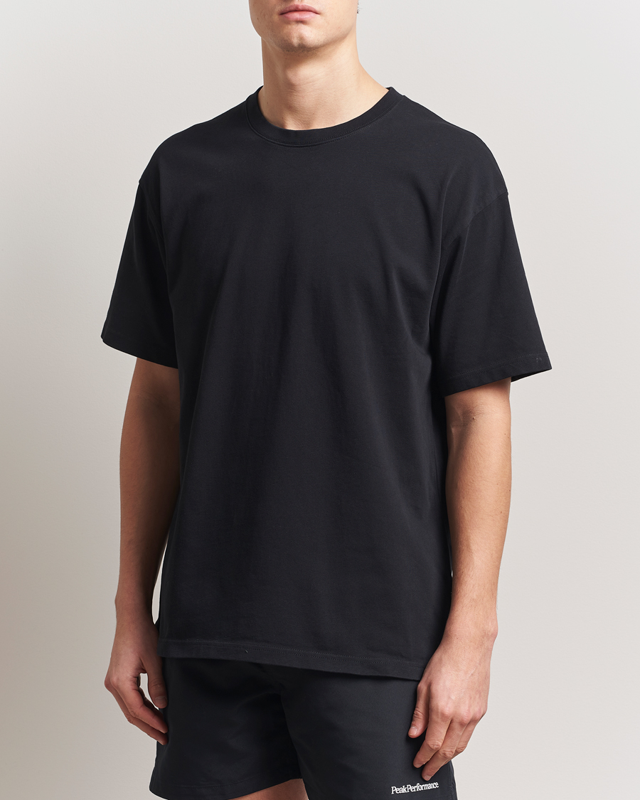 Men | T-Shirts | Peak Performance | Heavy Cotton Crew Neck T-Shirt Black