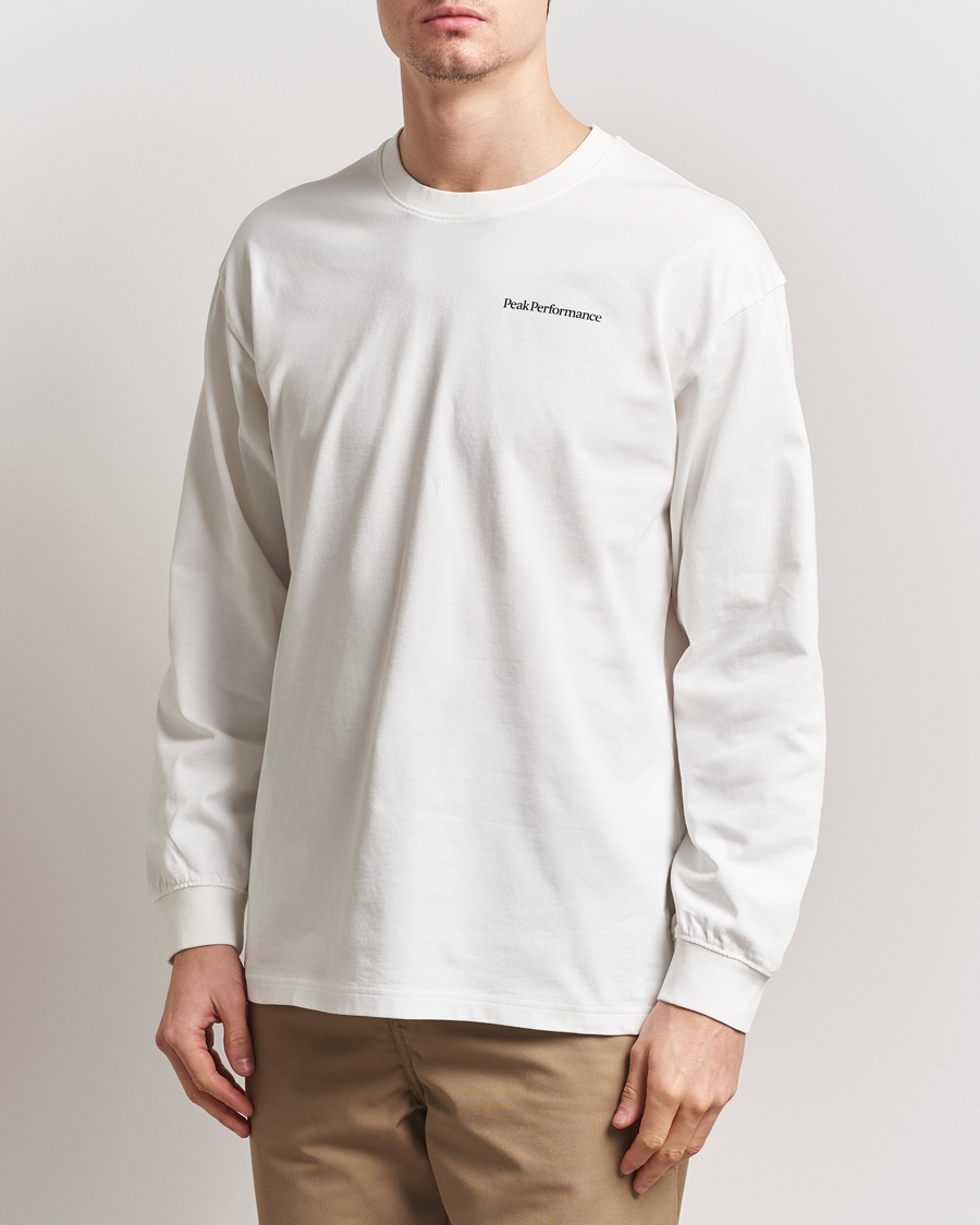 Men | T-Shirts | Peak Performance | Graphic Long Sleeve T-Shirt Off White