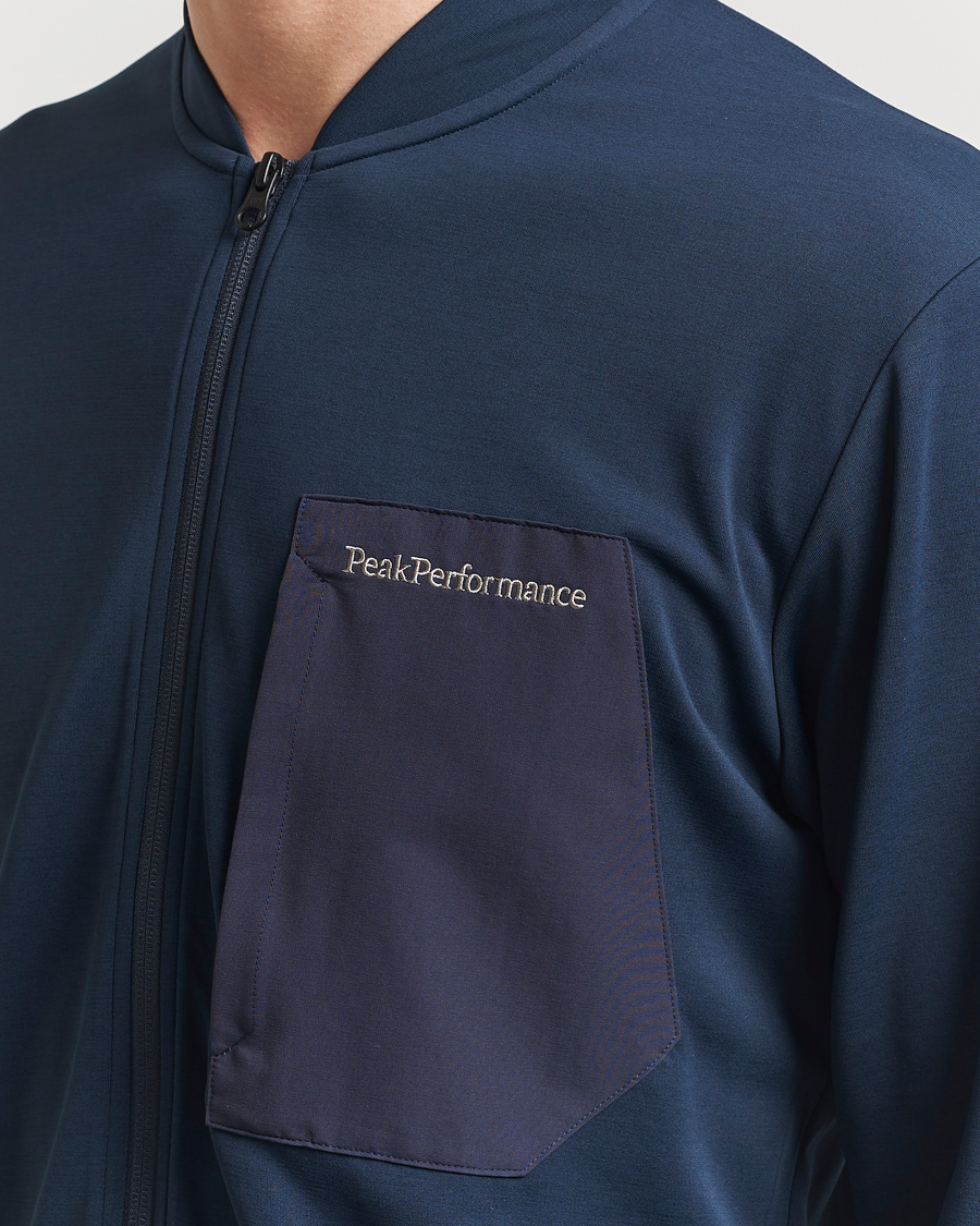 Men | Sweaters & Knitwear | Peak Performance | Mid Layer Full Zip Jacket Blue Shadow