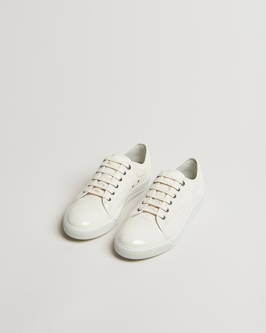Men | Sneakers | Lanvin | Patent Cap Toe Sneaker Ecru