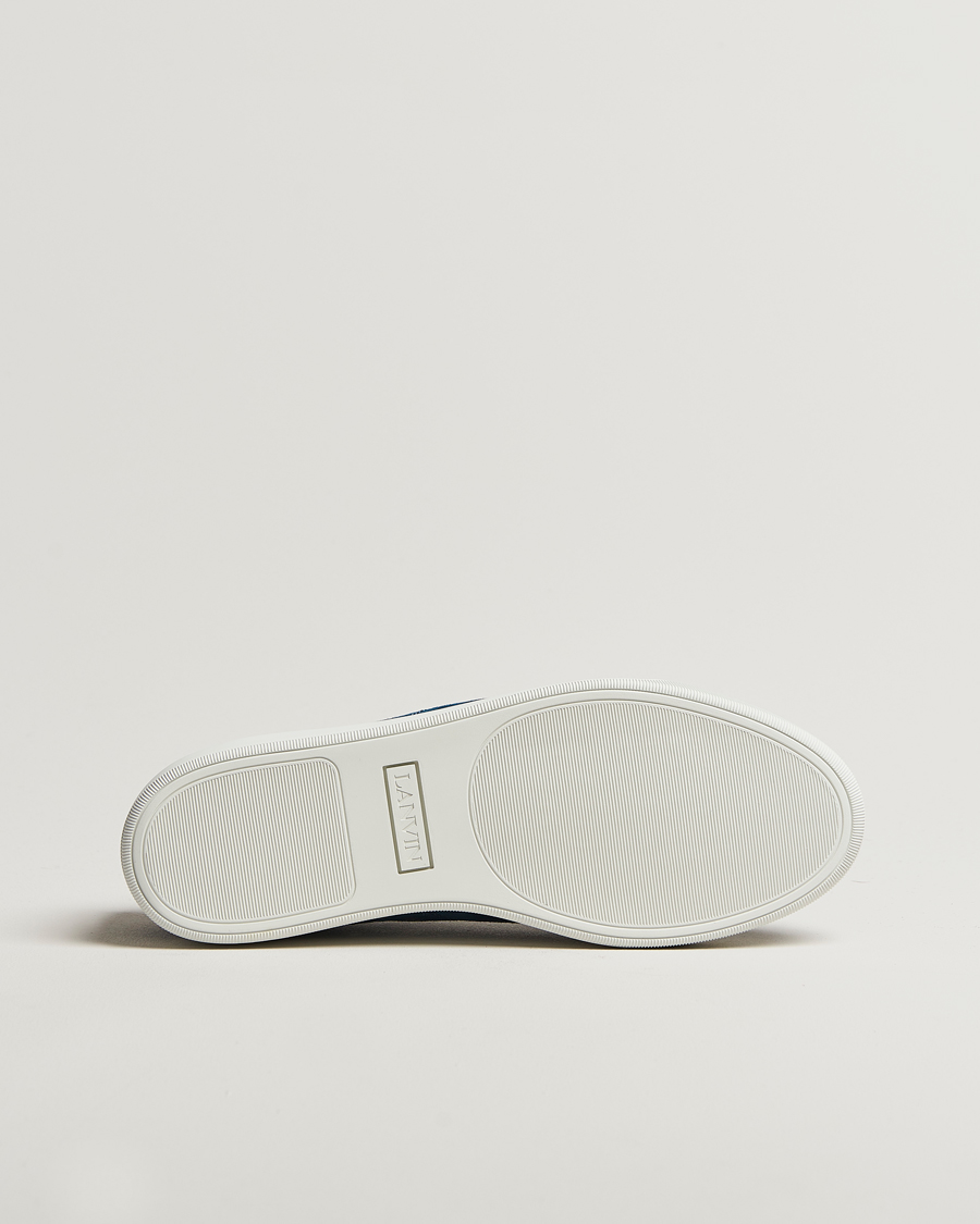 Men | Sneakers | Lanvin | Patent Cap Toe Sneaker Petrol Blue
