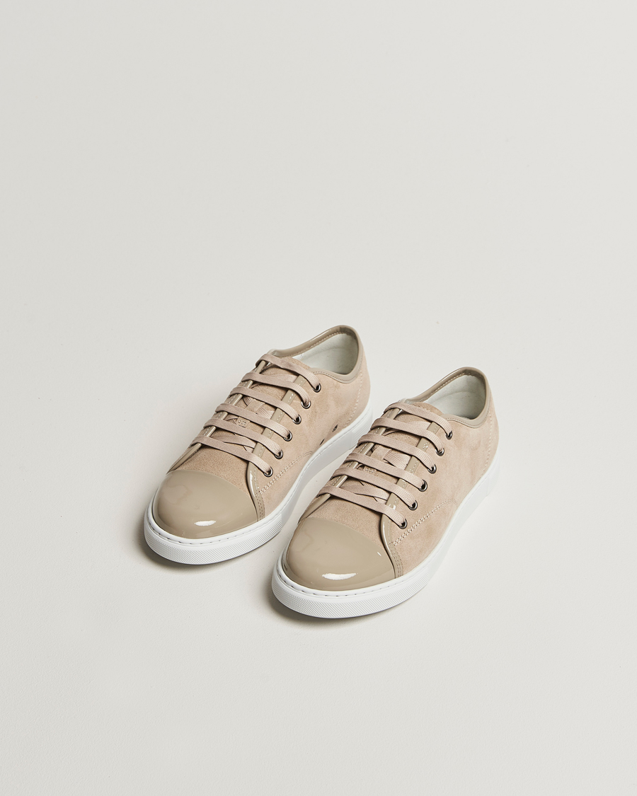Men | Lanvin Womens Patent Cap Toe Sneaker Beige | Lanvin | Womens Patent Cap Toe Sneaker Beige