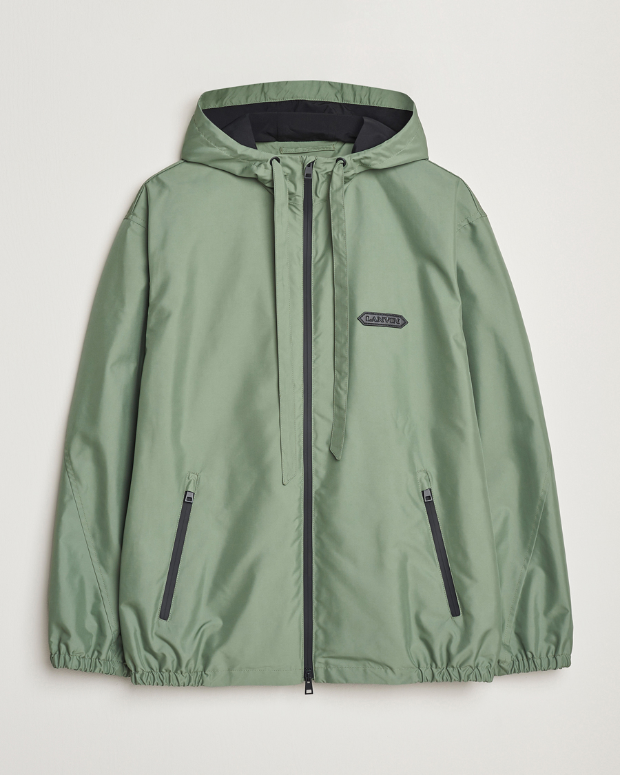 Men | Coats & Jackets | Lanvin | Hooded Windbreaker Sage Green