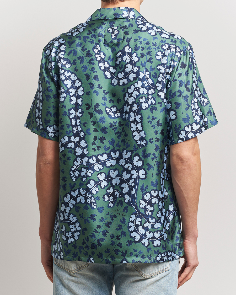 Men | Shirts | Lanvin | Rateau Print Bowling Shirt Sage Green